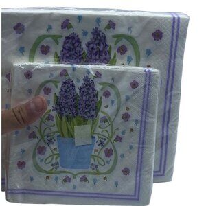 Every Occasion Purple Hyacinth 2-Ply Luncheon and Beverage Napkins 20 Count Each